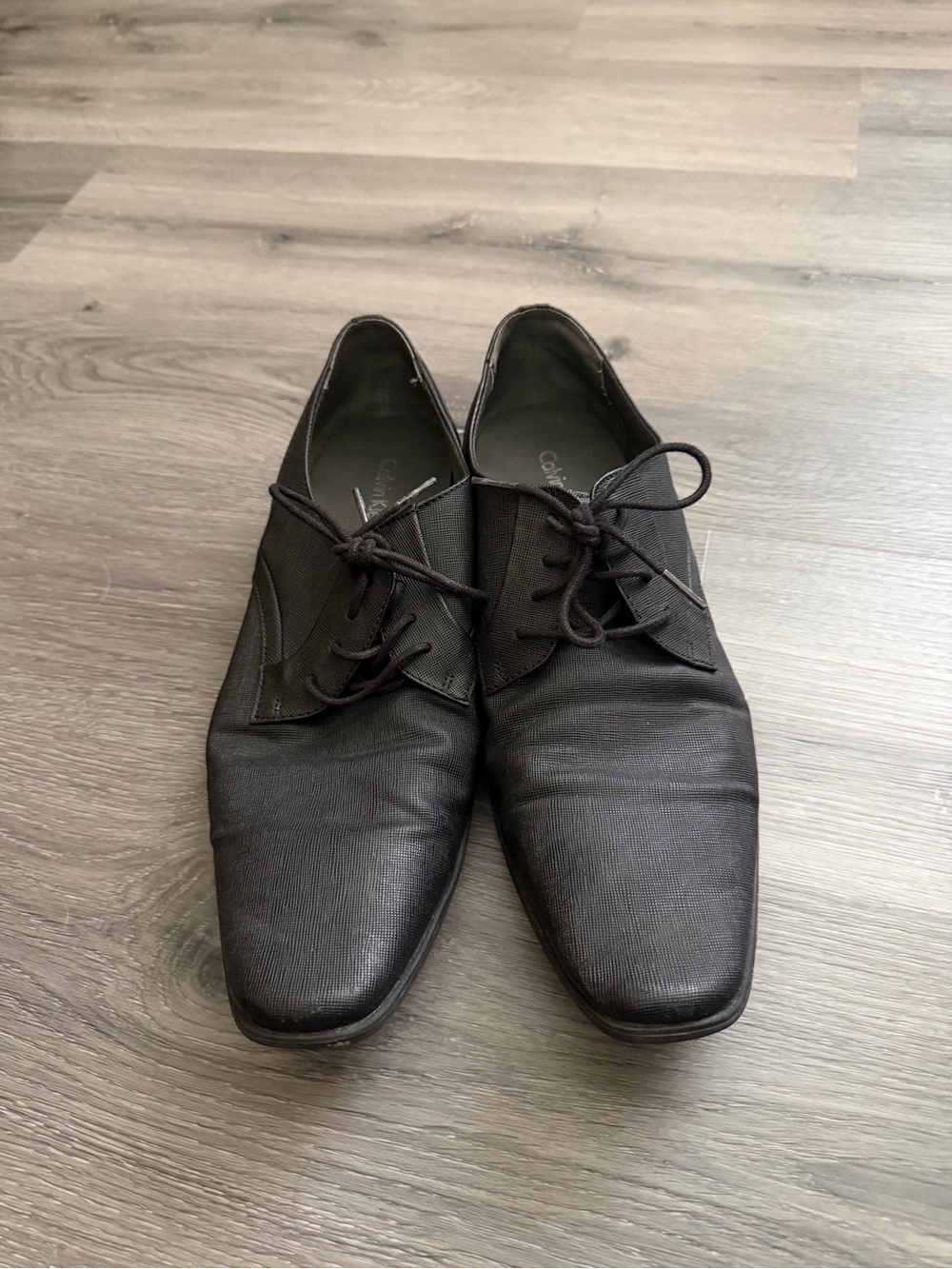 Calvin Klein Black Men's Lace-Up Derby Dress Shoes